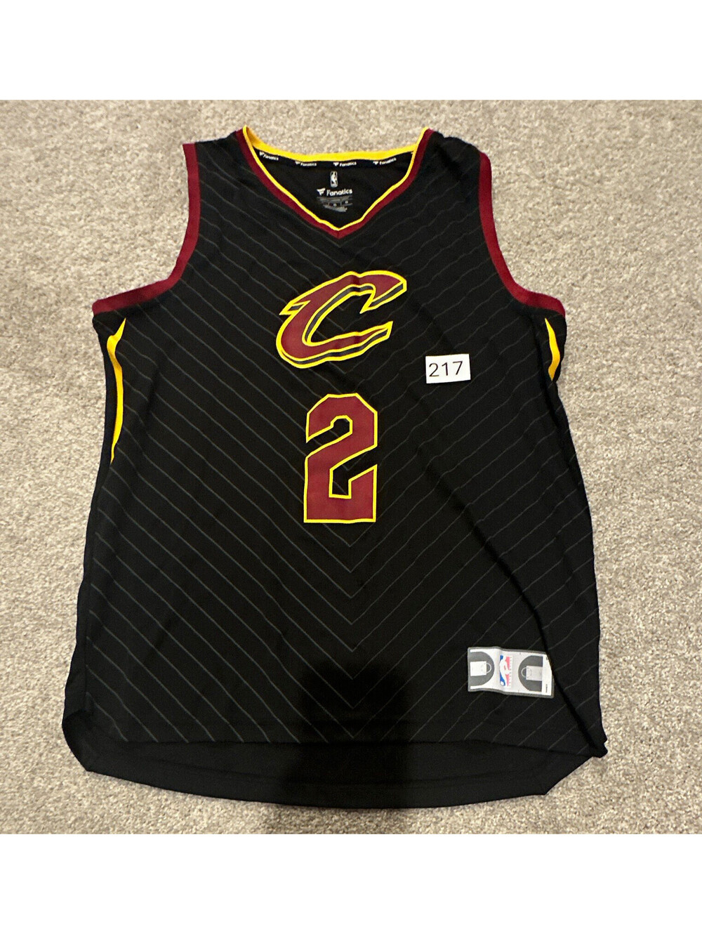 Fanatics Cleveland Cavaliers Collin Sexton #2 Black NBA Jersey, L, Licensed